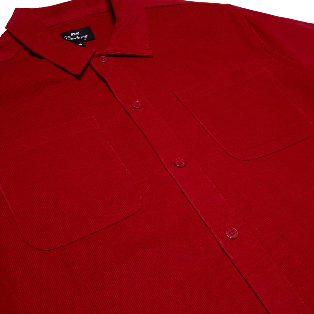 CCS Long Sleeve Corduroy Shirt - Crimson